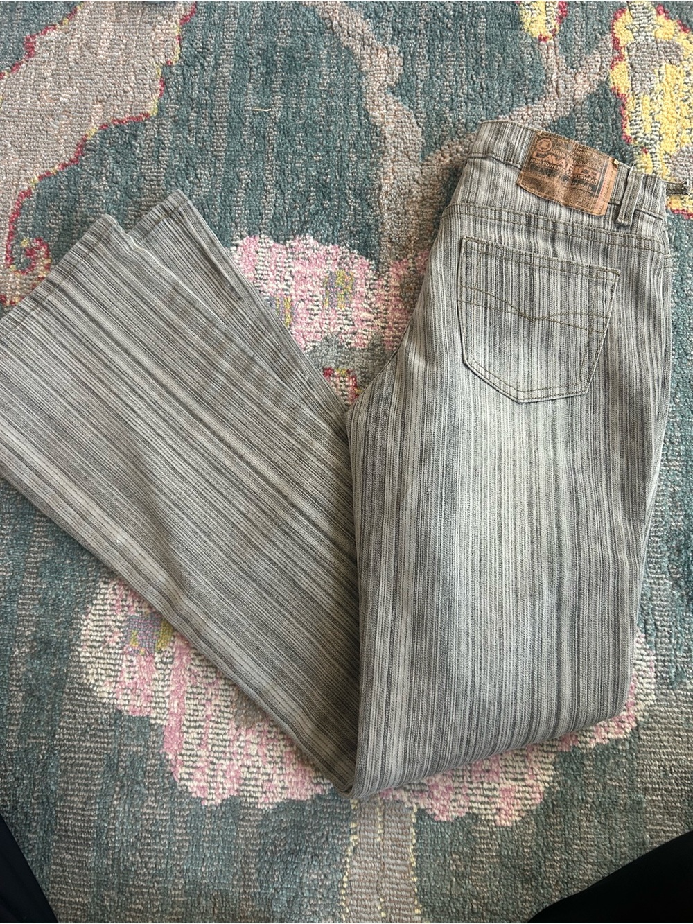 Z. Cavaricci flared pinstripe denim Y2K